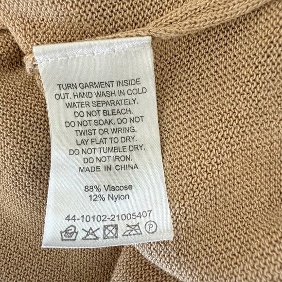 Y2K VTG Minimalist Neutral Lightweight Cardigan Sweater Women’s M Viscose Blend - Picture 5 of 6